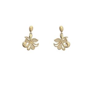 Boucles d'oreilles Bouquet doré 23 mm