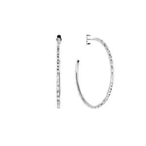 Créoles Radieuse Argenté XXL- Les Cadettes