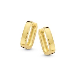 Créoles argent doré, 2.75 mm, Carrées 13 x 15 mm, Naiomy