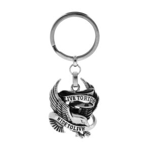 Porte clef acier, Aigle American Biker