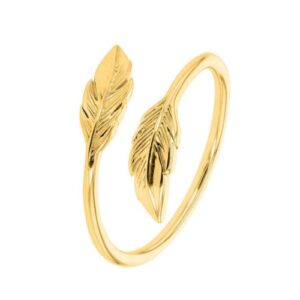 Bague plume plaqué or, ANAMILA