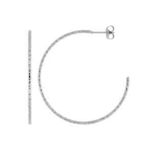 Créoles acier ciselées 43 mm