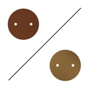 Cuir Terre cuite/ Bronze pour pendentif 25 mm