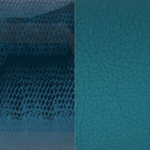 Cuir Ecailles bleues/Bleu Georgette pour pendentif 25 mm