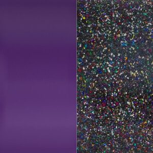 Cuir Violet/ Paillettes vibrantes pour pendentif 16 mm