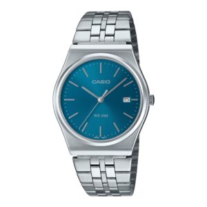 Montre mixte Ø 40 mm, cadran bleu, Casio