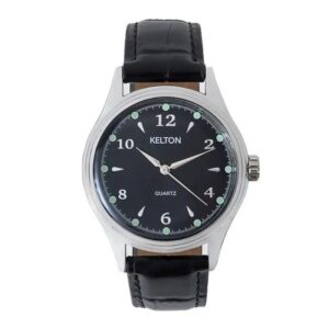 Montre homme "Héritage" noire Ø 37 mm, Kelton