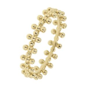 Bague plaqué or perlée 4 mm, Anamila