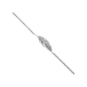 Bracelet argent, Plume, Anamila