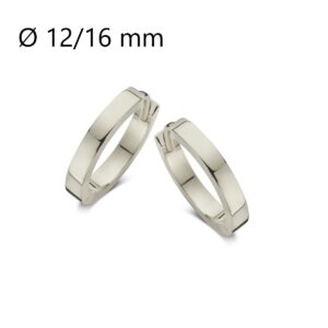 Créoles articulée argent, fil plat 2.5 mm, Ø 12/16 mm, Naiomy