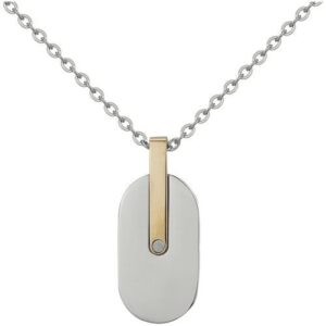 Collier homme, acier bicolore, 50-55 cm, Phebus