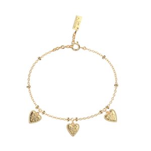 Bracelet Amor, métal doré - Les Cadettes