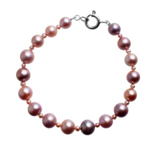 Bracelet perles de culture, teintes naturelles