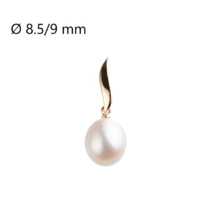 Pendentif or jaune, perle de culture Ø 8.5/9 mm