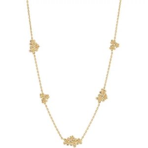 Collier plaqué or, motifs Fleurs, Anamila