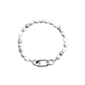 Bracelet perles Rock argenté - Les Cadettes