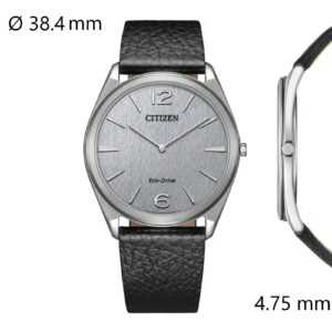 Montre homme acier Solaire Ø 38.4 mm "Suratto Super Thin" 4.75 mm, Citizen