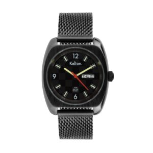 Montre homme "RC 22" fond noir à damier, Kelton
