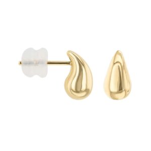 Boucles d'oreilles or jaune gouttes 10 mm