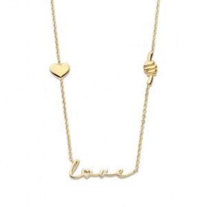 Collier argent doré "LOVE"