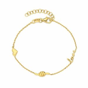 Bracelet argent doré "LOVE", Naiomy
