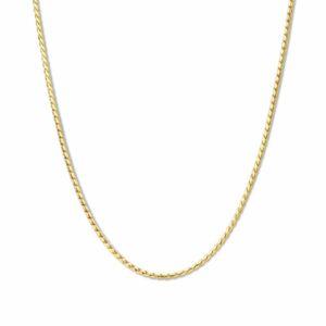 Collier argent doré maille semi rigide, Naiomy