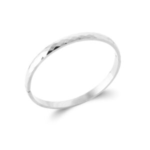 Bracelet jonc acier martelé 6 mm