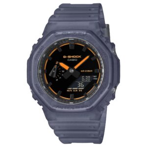 Montre G-Shock, résine et Carbone Ø 48.5 mm, bleue transparente