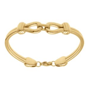 Bracelet acier doré semi rigide