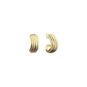 Boucles d'oreilles Rive droite, métal doré - Les Georgettes