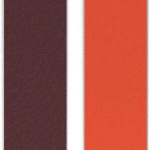 Simili cuir pour manchette 25 mm, Prune / Orange sanguine - Les Georgettes