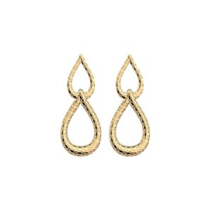 Boucles d'oreilles Danaé, métal doré - Les Georgettes