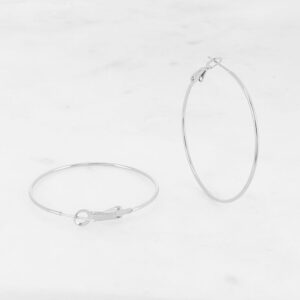 Créoles acier, fil 1.5 mm Ø 40 mm