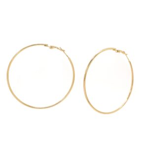 Créoles acier doré, fil 1.5 mm, Ø 55 mm