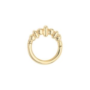 Piercing anneau Ø 9 mm, plaqué or et tige en titane - ANAMILA