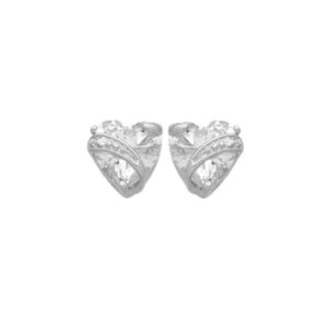 Boucles d'oreilles Coeur Argent et Zirconium