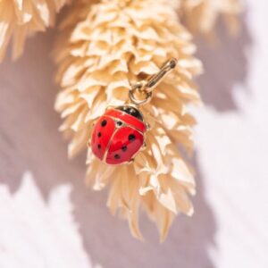 Pendentif enfant, Coccinelle, Or jaune, 12 mm