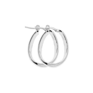 Créoles argent twistée ovales Ø 20 mm