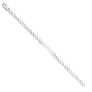 Gourmette homme, Argent, Maille gourmette 6 mm, 21 cm