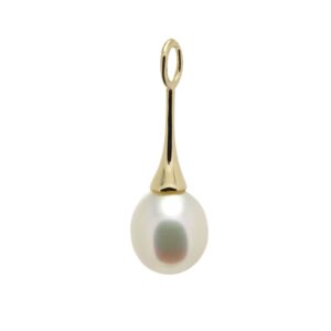 Pendentif Or jaune 750/000, perle de culture 8 mm