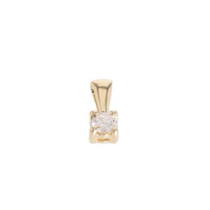 Pendentif Solitaire Or Jaune Diamant 0.08 carat