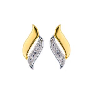 Boucles d'oreilles 12 mm, Or et Diamants