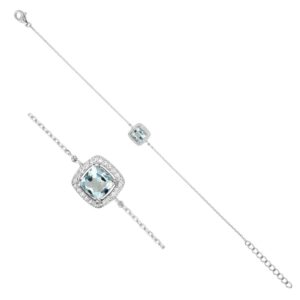 Bracelet Argent, Topaze & Zirconiums
