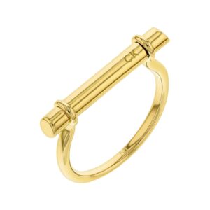 Bague acier doré - 54 - Calvin Klein
