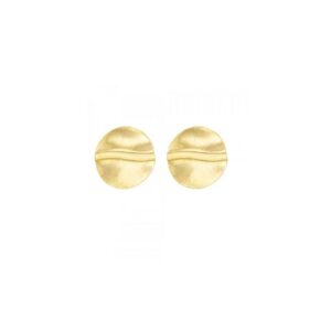 Boucles d'oreilles or jaune, Disques ondulés Ø 7 mm