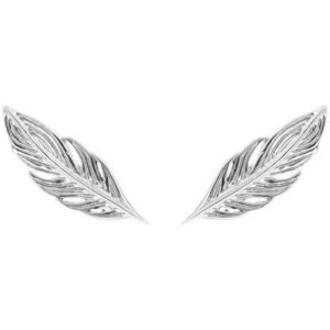 Boucles d'oreilles Argent à crochets, Plumes 14 x 5 mm
