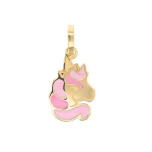 Pendentif enfant, Or jaune, Licorne