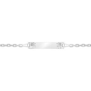 Gourmette argent, maille forçat 15 cm
