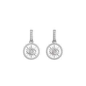 Boucles d'oreilles Précieuses Oeil argenté 16 mm