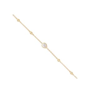 Bracelet Or jaune et zirconiums